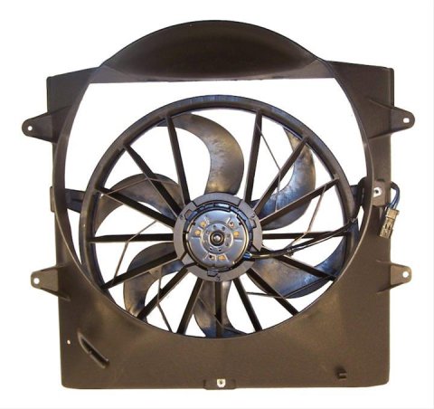 Crown Automotive Electric Fans for 2001-2004 GRAND CHEROKEE - 52079528AD Fan, Electric, Single, Plastic, Black, Jeep, Each