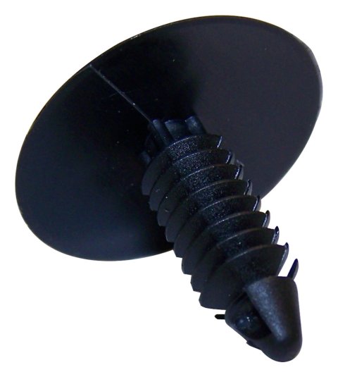 Crown Automotive Push Pins 6506293AA Body Fastener, Pin, Plastic, Black, 1.00 in. Length, 1.00 in. Washer O.D., Chrysler, Dodge, Jeep, Ram, Each