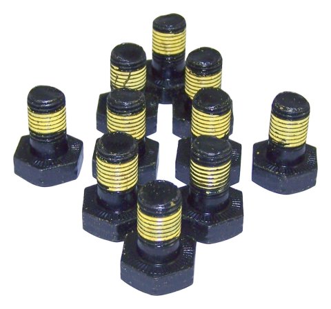 Crown Automotive Ring Gear Bolt Kits for 2007-2017 WRANGLER, 2018 WRANGLER JK - 68003554AA Bolts, Hex Head, 7/16 in. Thread Size, Steel, Black, Set of 10
