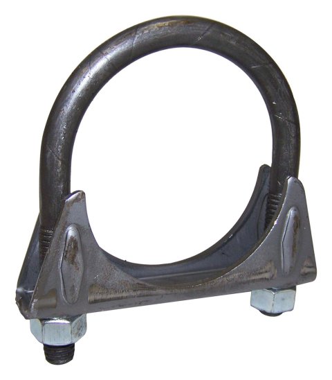 Crown Automotive 2.25 Inch Exhaust Clamp 83300061 Clamp, U-bolt Style, Steel, Natural, in. Pipe Diameter, Each