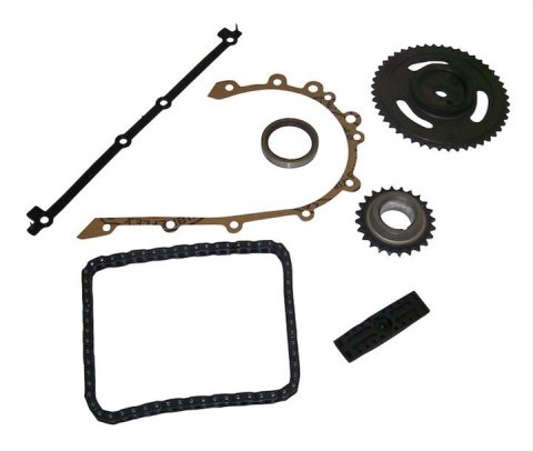 Crown Automotive Timing Chain Sets 3242300K and Gears, Single Roller, Steel Sprockets, Jeep, 2.5L, Kit