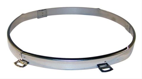 Crown Automotive Headlight Bezels 4874378 Light Bezel, Headlight, Steel, Chrome, Jeep, Each