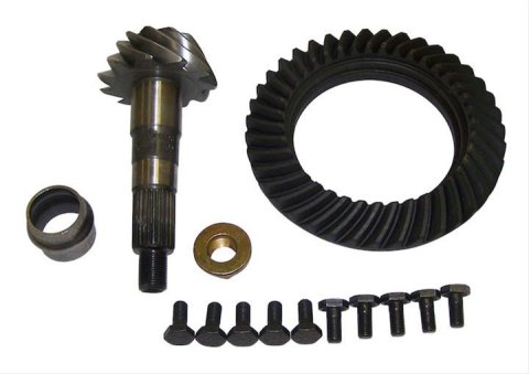 Crown Automotive Ring and Pinion Gear Installation Kit Combos 5012476AA Dana 30 3.55 Gears Gears, 3.55:1 Ratio, 26-spline, Standard Rotation, Kit, Front, 30, Jeep,