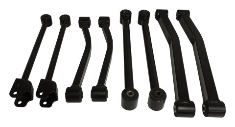 Crown Automotive Control Arms for 2007-2017 WRANGLER, 2018 WRANGLER JK - CAK16 Arm, Front/Rear, Stock Style, Steel, Black Painted, Jeep, Set of 8