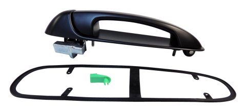 Crown Automotive Exterior Door Handles 5FW47DX8AB Handle, Exterior, Plastic, Black, Jeep, Driver Side Rear, Each