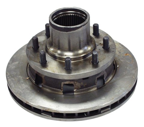 Crown Automotive Brake Rotors for 1979-1988 J20 - J5359275 Rotor, Front, Solid Surface, Iron, Natural, 12.500 in. O.D., Hub, Studs, Jeep, Each