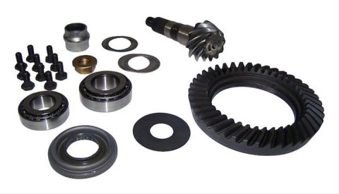 Crown Automotive Ring and Pinion Gear Installation Kit Combos 4864913 Dana 30 4.10 Gears Gears, 4.10:1 Ratio, 26-spline, Standard Rotation, Kit, Front, 30, Jeep,