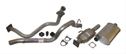 Crown Automotive Exhaust Kits for 1987-1992 WRANGLER - 52001720K System, Manifold-back, Single, Steel, Natural, Passenger Side Exit, Jeep, 2.5L, Kit