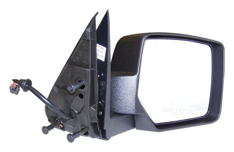 Crown Automotive Side View Mirrors 57010076AE Mirror, Replacement, Passenger Side, Electric, Flat, Black Housing, Jeep, Each