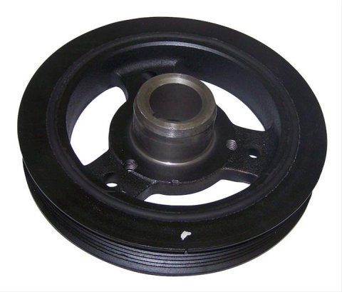 Crown Automotive Harmonic Balancers 33002879AB Balancer, Nodular Iron, Black Powdercoated, Internal Engine Balance, Dodge, Jeep, 2.5L, Each