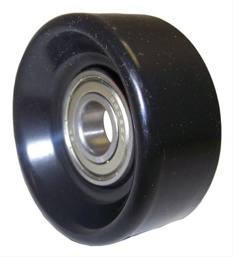 Crown Automotive Idler Pulleys 4792581AA Pulley, Serpentine, Steel, Black, Chrysler, Dodge, Each