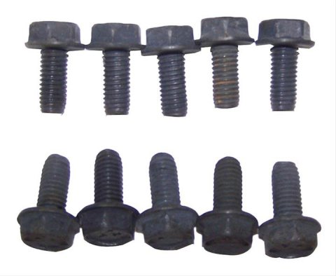 Crown Automotive Differential Cover Bolts 5069008AA Bolts, Hex Head, Steel, Black, Dana 30, Set of 10