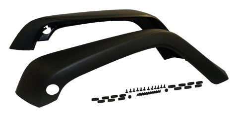 Crown Automotive Fender Flare Kits for 2007-2017 WRANGLER, 2018 WRANGLER JK - 5KFK-FR Flares, Front, ABS Plastic, Textured Black, 6.00 in. Width, Jeep, Kit