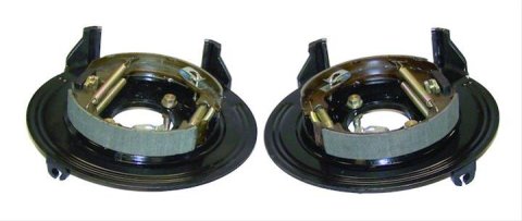 Crown Automotive Disc Brake Backing Plates for 1993-1998 GRAND CHEROKEE - 4762128/29K Plates, Rear, Steel, Black, Jeep, Kit