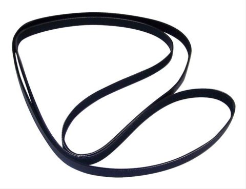 Crown Automotive Accessory Drive Belts for 2005-2006 LIBERTY - 5072437AB Belt, Serpentine, Black, Rubber, Jeep, Each