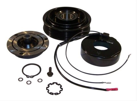 Crown Automotive Air Conditioning Compressor Clutches for 1993-1998 GRAND CHEROKEE - 4740683 Clutch, Steel, Black, Serpentine Pulley, 6-groove, Jeep, Each