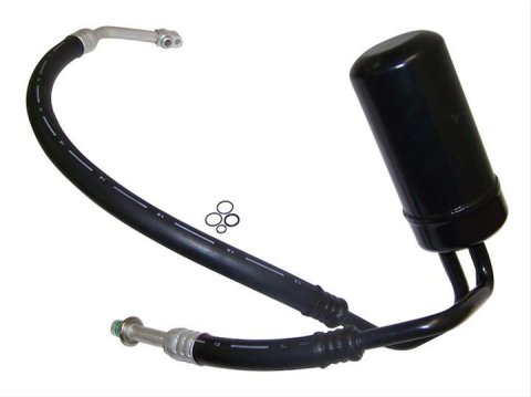 Crown Automotive Air Conditioning Driers and Accumulators for 1993-1994 GRAND CHEROKEE - 4740773 Receiver Drier, Round, Vertical Mounting Style, Steel, Black, Jeep, Each