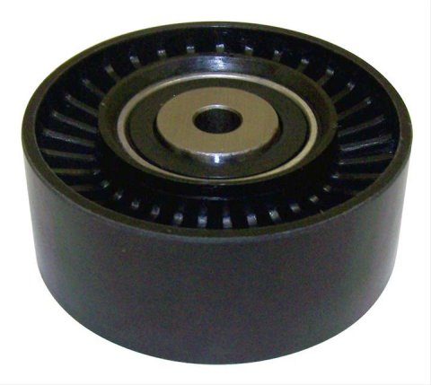 Crown Automotive Tensioner Pulleys 5080422AA Pulley, Smooth, Plastic, Black, European, Jeep, 2.7L Diesel, Each