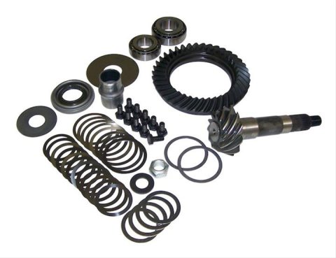 Crown Automotive Ring and Pinion Gear Installation Kit Combos 4720864 Dana 30 3.55 Gears Gears, 3.55:1 Ratio, 26-spline, Standard Rotation, Kit, Front, 30, Jeep,