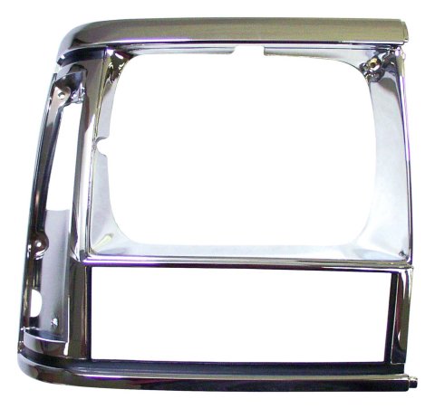 Crown Automotive Headlight Bezels for 1991-1996 CHEROKEE, 1991-1992 COMANCHE - 55034078 Light Bezel, Headlight, Plastic, Chrome/Black, Passenger Side, Jeep, Each