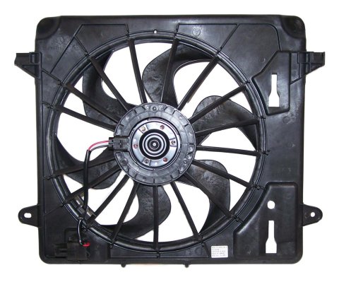 Crown Automotive Electric Fans 55056642AD Fan, Electric, Single, Plastic, Black, Jeep, 3.8L, Each