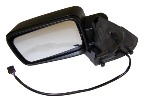 Crown Automotive Side View Mirrors 55157011AD Mirror, Replacement, Driver Side, Electric, Flat, Heated, Black Housing, Jeep, Each