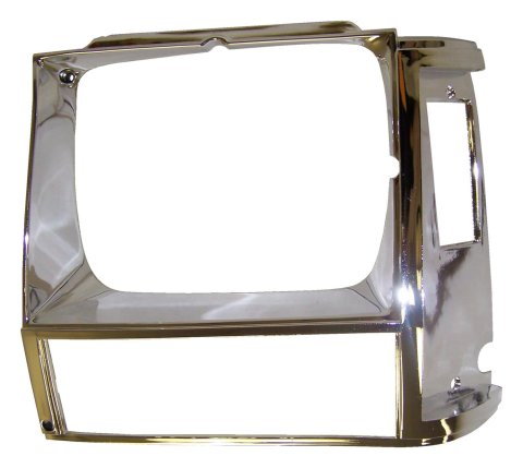 Crown Automotive Headlight Bezels 55002245 Light Bezel, Headlight, Plastic, Chrome, Driver Side, Jeep, Each