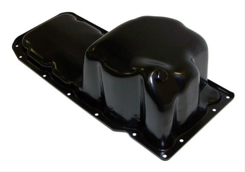 Crown Automotive Oil Pans 53020678AC Pans, Wet Sump Style, Steel, Black, Dodge, Jeep, 4.7L, Each