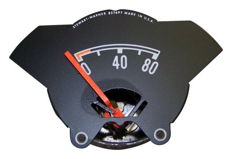 Crown Automotive Restoration Gauges J8126929 Gauge, Restoration, Oil Pressure, Black Face, Jeep, Each