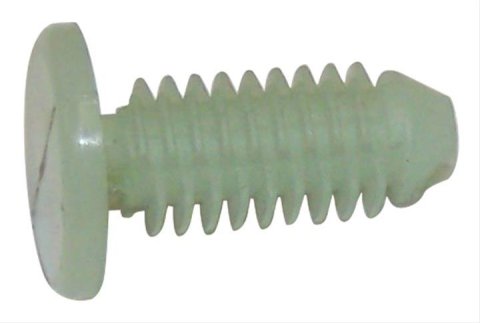 Crown Automotive Push Pins for 1974-1996 CHEROKEE, 1986-1992 COMANCHE - 34201545 Body Fastener, Pin, Slotted Head, Plastic, White, Jeep, Each