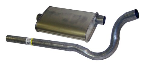Crown Automotive Exhaust Kits J5362725 System, Muffler-back, Single, Steel, Natural, Passenger Side Exit, Jeep, Kit