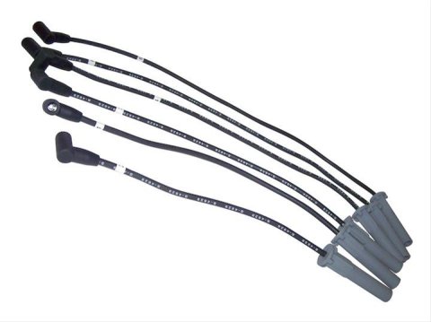 Crown Automotive Spark Plug Wire Sets 4797685 Wires, Assembled, 7.00mm, Spiral Core, Black, Chrysler, Dodge, Plymouth, 3.3L, 3.8L, Set