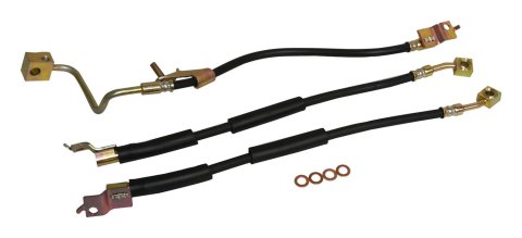 Crown Automotive Brake Hose Sets for 1997-2006 WRANGLER - BHK3 Hoses, Rubber, Front and Rear, Jeep, set of 3
