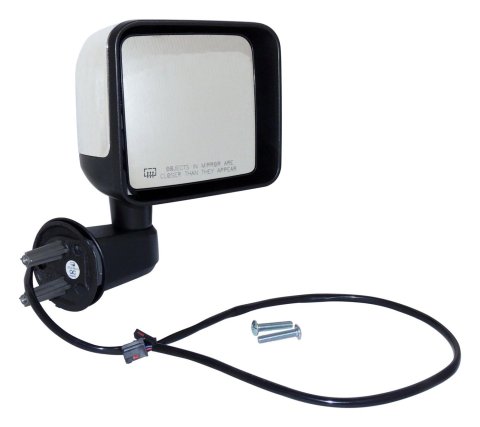 Crown Automotive Side View Mirrors for 2015-2018 WRANGLER, 2018 WRANGLER JK - 68249844AC Mirrors, Replacement, View, Plastic, Chrome, Jeep, Right, Each
