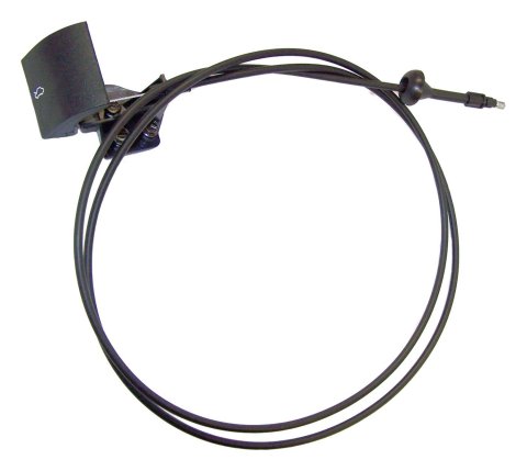 Crown Automotive Hood Release Cables 55394495AB Cable, Steel, Plastic Handle, Black, Jeep, Each