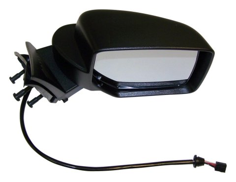 Crown Automotive Side View Mirrors 57010078AC Mirror, Replacement, Passenger Side, Electric, Flat, Heated, Black Housing, Jeep, Each