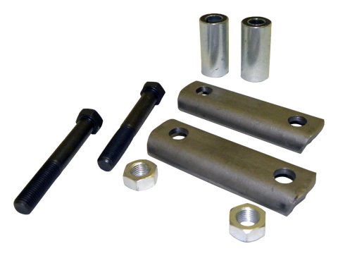 Crown Automotive Leaf Spring Shackles J0916646 Shackle, Steel, Natural, Rubber Bushings, Black, Jeep, Willys, Kit