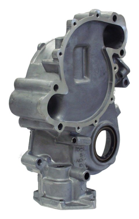 Crown Automotive Timing Covers J8129373 Cover, One-piece, Steel, Natural, Jeep, 5.0L, 5.9L, Each