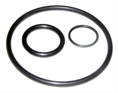 Crown Automotive Oil Filter Adapter Replacement O-Rings 4720363 O-Rings, Rubber, Black, Jeep, 4.0L, Kit