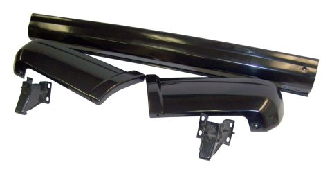 Crown Automotive Bumpers for 1997-2001 CHEROKEE - 5EE84TZZAG-K Bumper, Rear, Stock Style, Steel, Black, Brackets, End Caps, Jeep, Kit
