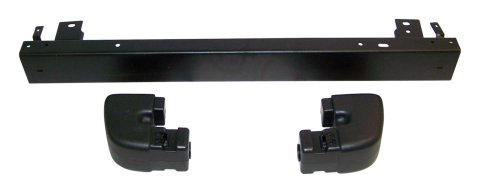 Crown Automotive Bumpers for 1997-2006 TJ, WRANGLER - 5ED18T3X-K Bumper, Rear, Stock Style, Steel, Black, End Caps, Jeep, Kit