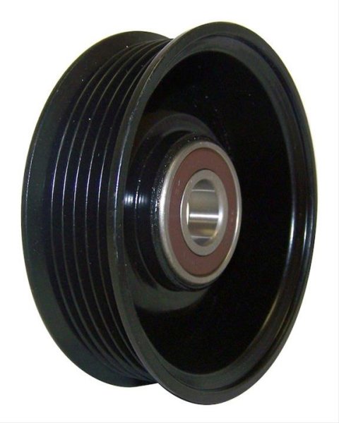 Crown Automotive Idler Pulleys for 1987-2001 CHEROKEE, 1987-1992 COMANCHE, 1997-1998 WRANGLER - 53002903 Pulley, Serpentine, 6-groove, Plastic, Black, Jeep, 2.5L, 4.0L, Each