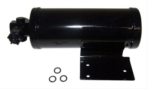 Crown Automotive Air Conditioning Driers and Accumulators for 1987-1994 WRANGLER - 4773764 Receiver Drier, Round, Vertical Mounting Style, Steel, Black, Jeep, Each