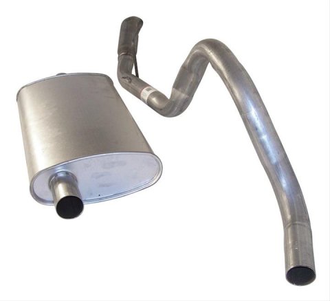 Crown Automotive Exhaust Kits 52018163 System, Muffler-back, Single, Steel, Natural, Passenger Side Exit, Jeep, 5.2L, Kit