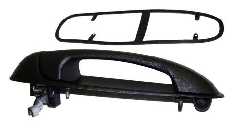 Crown Automotive Exterior Door Handles for 2002-2007 LIBERTY - 55360334AF Handle, Exterior, Plastic, Black, Jeep, Passenger Side Rear, Each