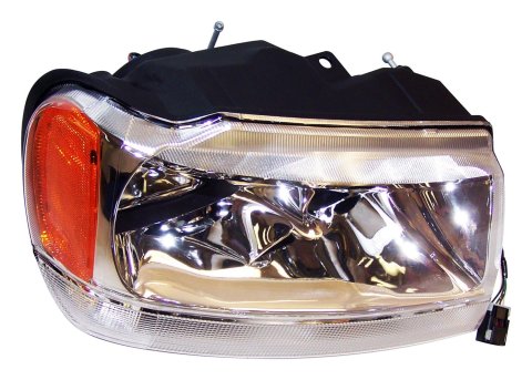 Crown Automotive Headlight Assemblies for 1999-2004 GRAND CHEROKEE - 55155552AD Assembly, Passenger Side, OEM Style, Amber/Clear Lens, Jeep, Each