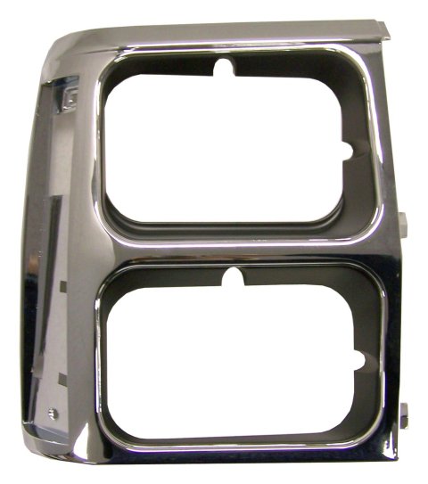 Crown Automotive Headlight Bezels 55008046 Light Bezel, Headlight, Plastic, Chrome/Black, Passenger Side, Jeep, Each