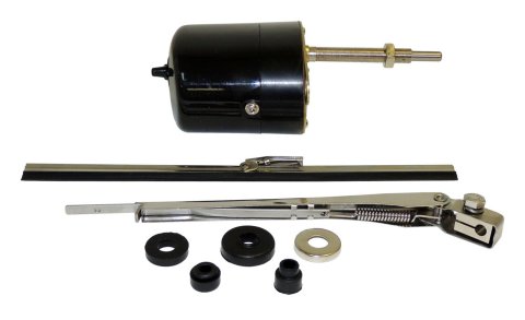 Crown Automotive Windshield Wiper Conversion Kits for 1942-1943 MB, 1943-1958 WILLYS - 6V Motor, Conversion, Arm, Blade, 6 V, Front, Jeep, Willys, Kit
