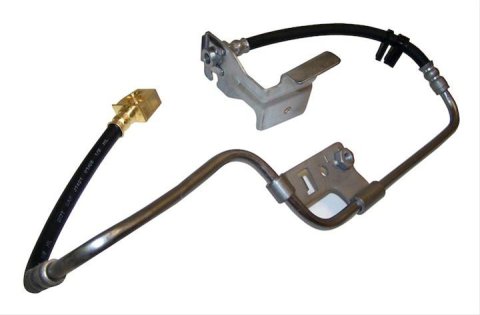 Crown Automotive Brake Hoses 4860082AF Hose, Assembled, Rubber, 17.125 in. Length, Passenger Side Rear, Chrysler, Dodge, Each