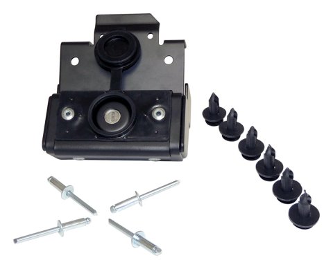 Crown Automotive - Hood Locks for 2007-2017 WRANGLER, 2018 WRANGLER JK 82213051AB Lock, Uses Factory Ignition Key to Unlock; Mounts using Existing Holes (No Drilling Necessary); Includes Lock, Plastic Clips, and Rivets